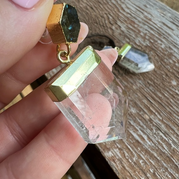 Quartz Point Statement Earrings - New - Picture 16 of 16